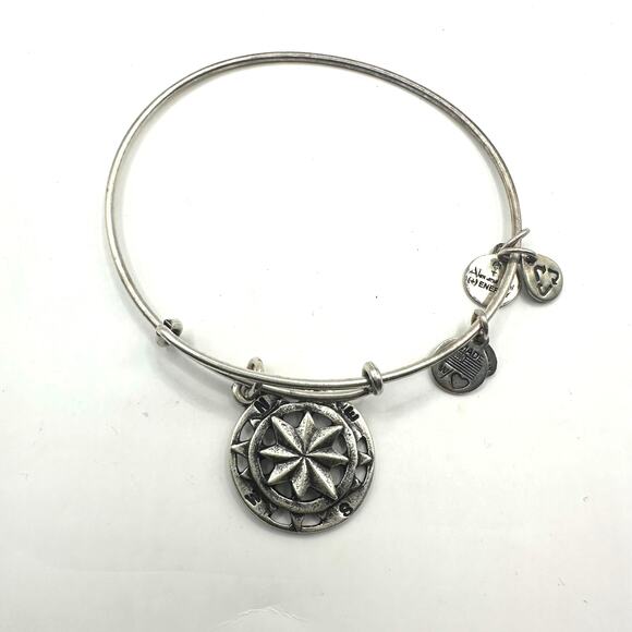 Alex + Ani Compass bracelet Silver tone Energy Charm Boho Casual - Picture 5 of 7